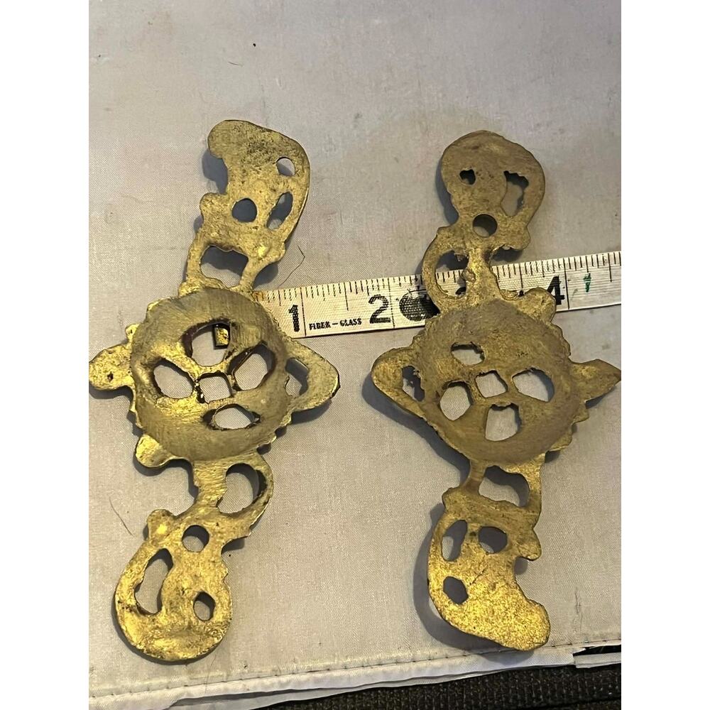 Vintage Cast Brass Decorative Ormalu Escutcheon, Ornate Open Work - Picture 2 of 2